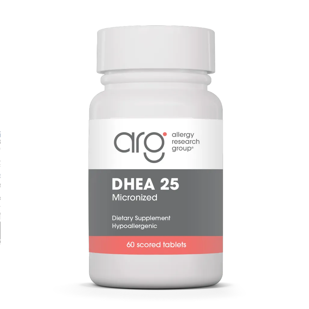 Allergy Research Group DHEA 25 tablets label