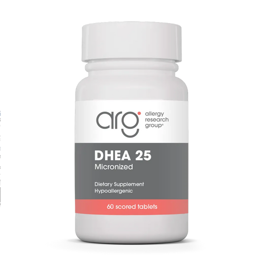 Allergy Research Group DHEA 25 tablets label