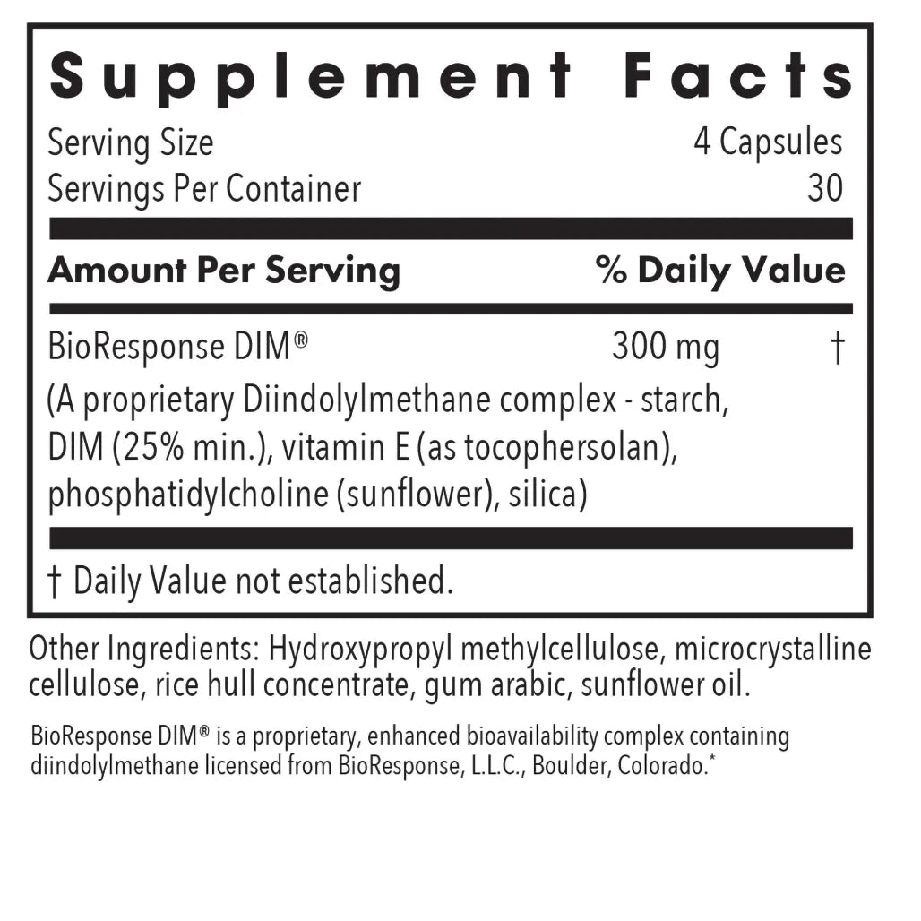 Allergy Research Group DIM Enhanced Delivery System - 120 vegcaps