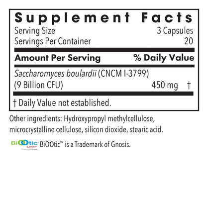 Allergy Research Group Essential-Biotic Saccharomyces Boulardii vegcaps label