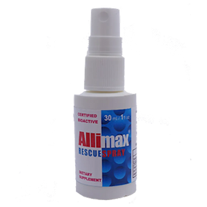 Allimax Rescue Spray bottle – stabilized allicin garlic spray for immune and throat support