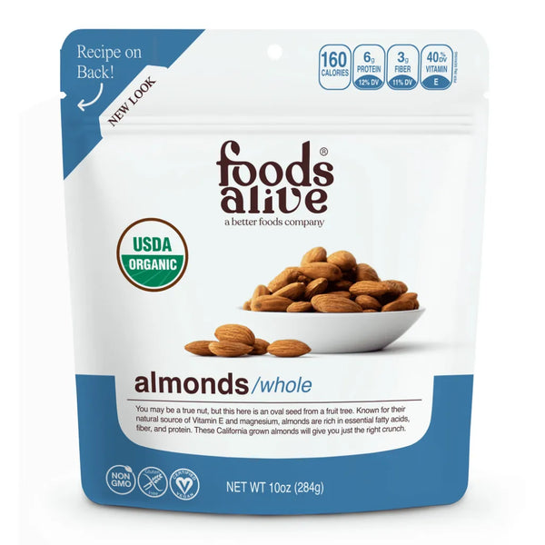 Organic Almonds by Foods Alive at Nutriessential.com