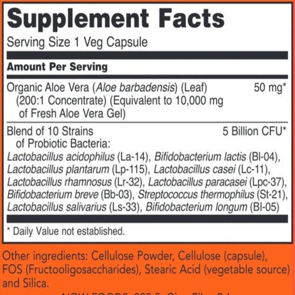 Aloe 10,000 & Probiotics NOW