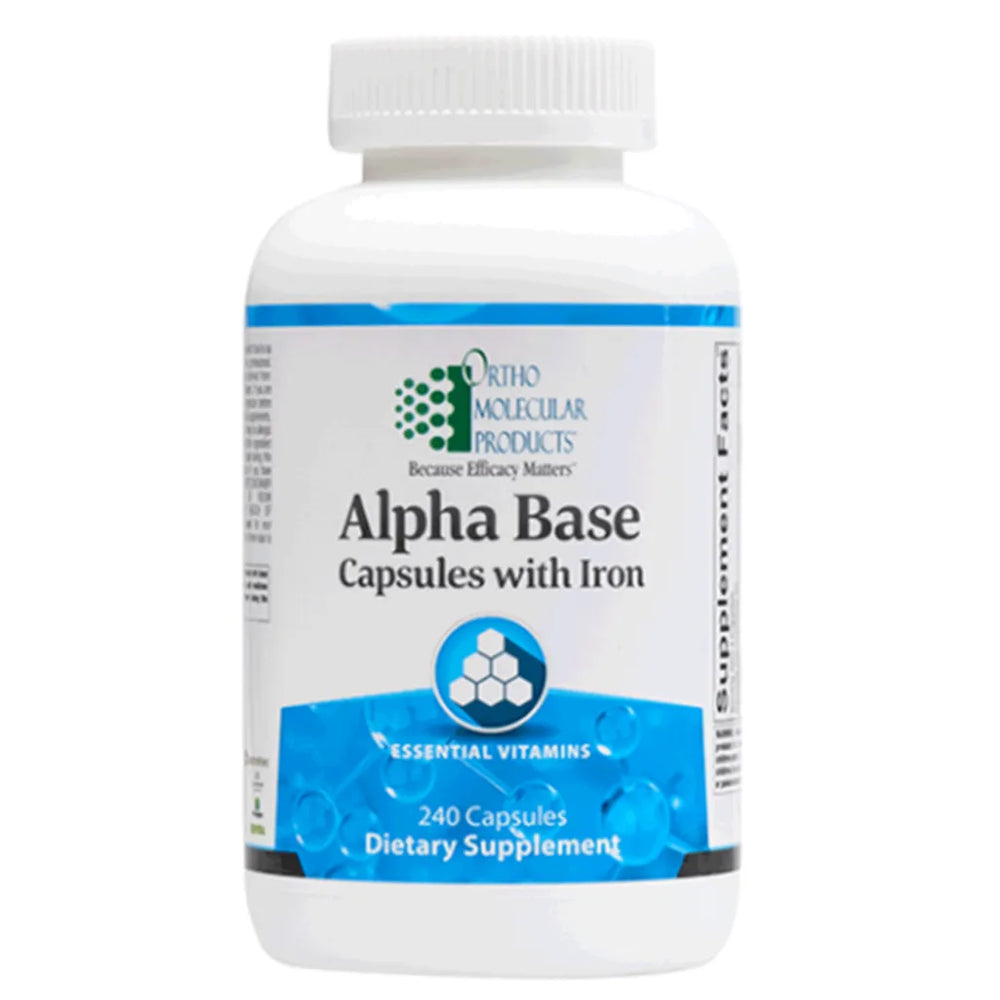 Alpha Base Capsules w/ Iron by Ortho Molecular Products