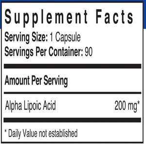 Alpha Lipoic Acid 200mg patient one