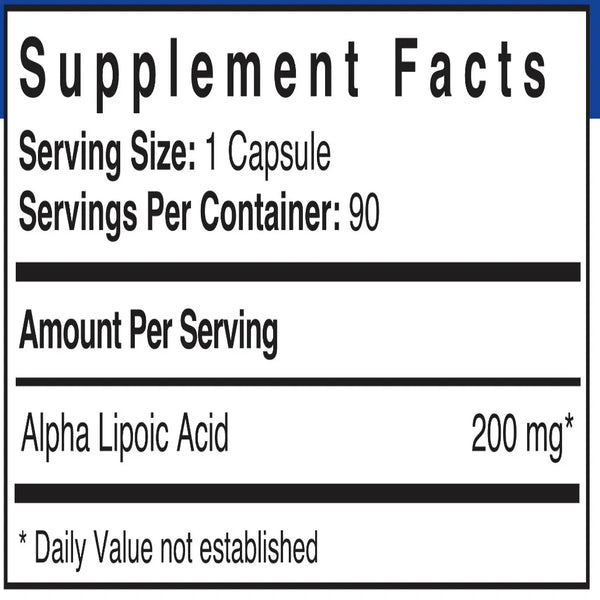 Alpha Lipoic Acid 200mg patient one