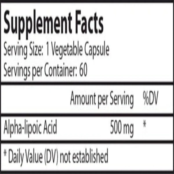 Alpha Lipoic Acid 500mg Vinco