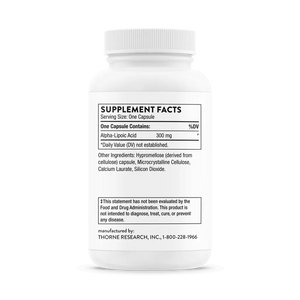 Thorne Alpha Lipoic Acid - Supplement Ingredients