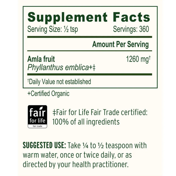 Amalaki Fruit Powder, Organic Banyan Botanicals