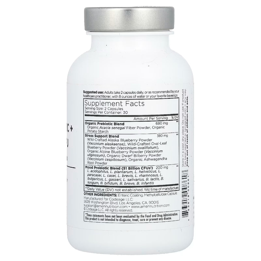 Amen Mood Probiotic + 51 Bil CFU - Support the Brain-gut Axis