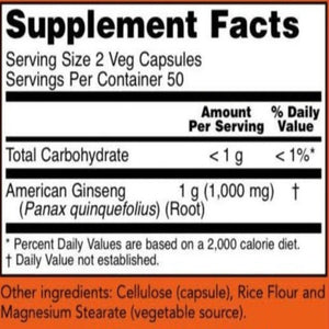 American Ginseng 500 mg NOW