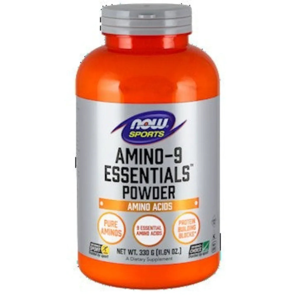 Amino-9 Essentials Powder by NOW Foods supplement container front view