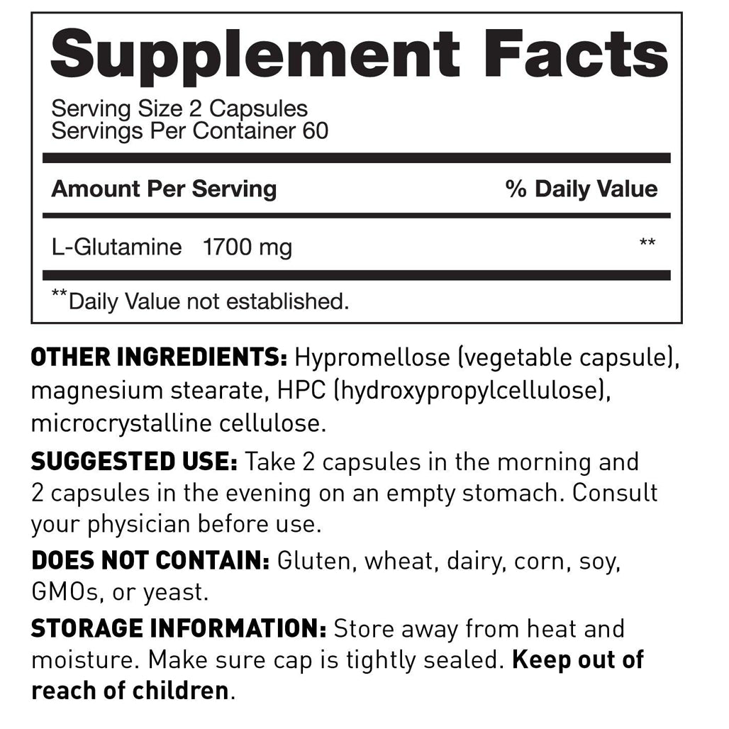 Amy Myers MD L-Glutamine -120 capsules for your gut health
