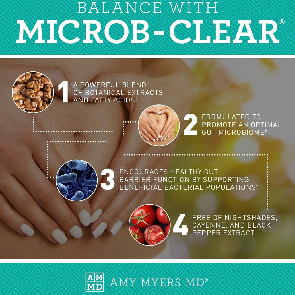 Balance your gut with Amy Myers MD Microb Clear - Support Microorganism Balance in the GI Tract