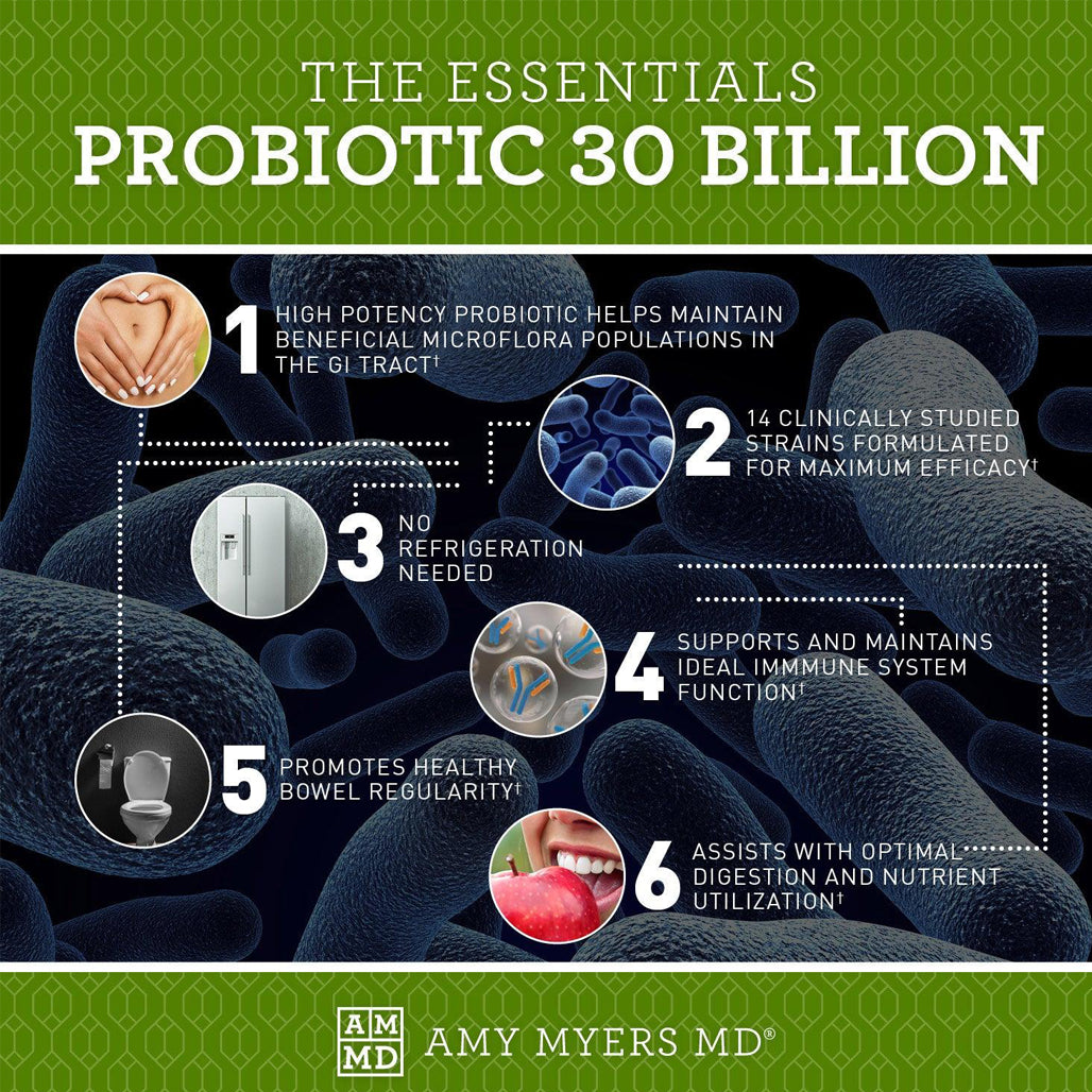 Probiotic Capsules 30 Billion Amy Myers MD