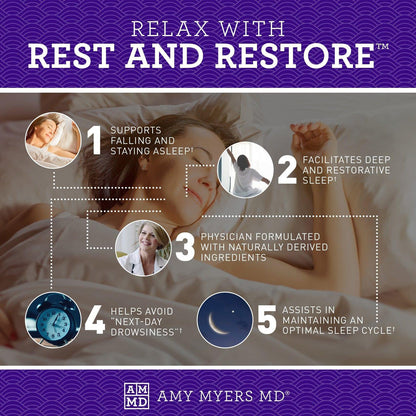 Rest and Restore Amy Myers MD | Sleep formula that supports relaxation and positive mood