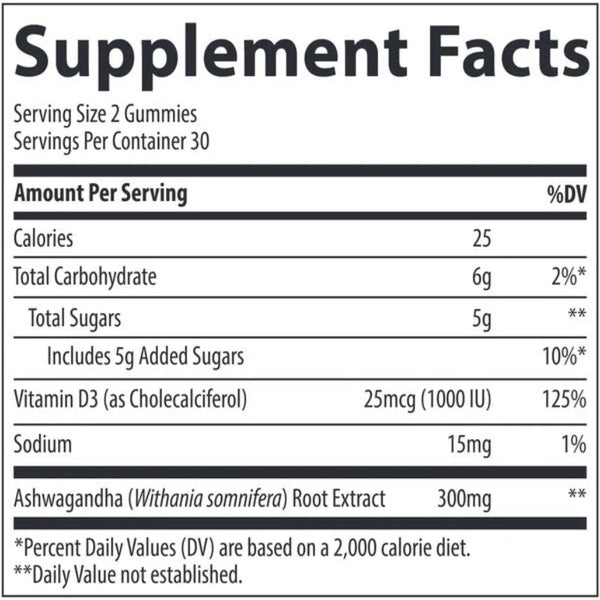 Ashwaganda Gummies- Passion Fruit Flavor Trace Minerals Research