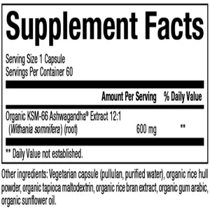 Ashwagandha 600mg Bioclinic Naturals