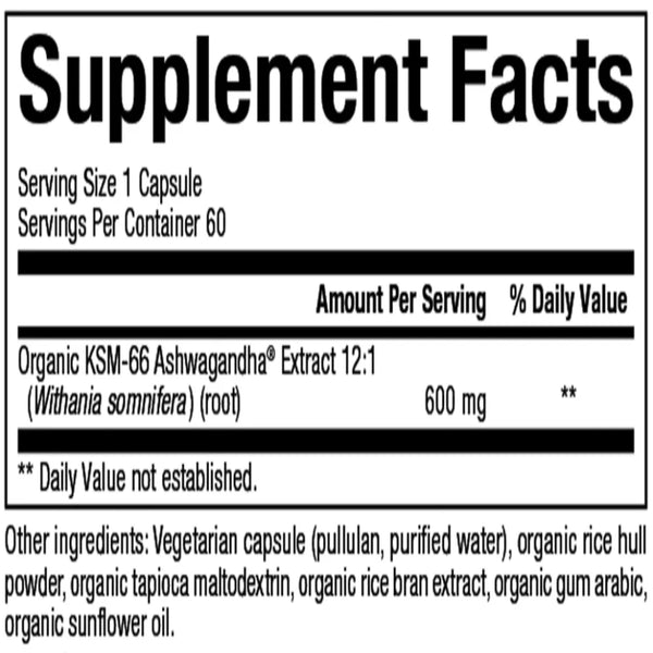 Ashwagandha 600mg Bioclinic Naturals