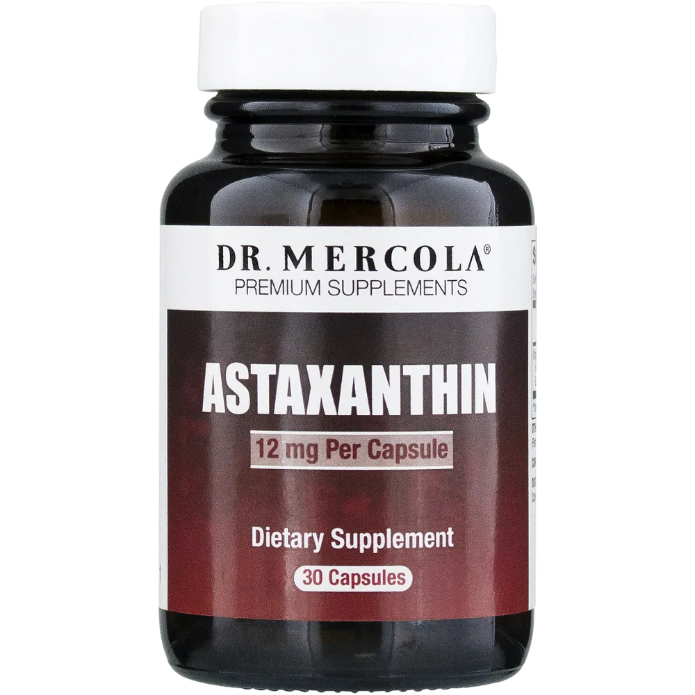 Dr. Mercola Astaxanthin 12 mg Organic Carotenoid Antioxidant Supplement Capsules for Immune Support and Cellular Protection