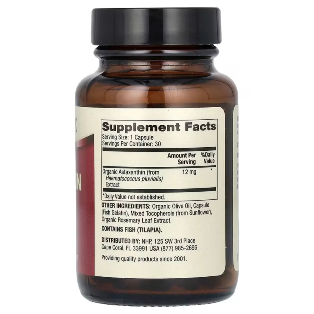 Dr. Mercola Premium Supplement Astaxanthin 12mg Per Capsule Dietary Supplement