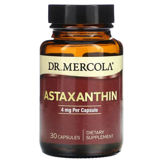Dr. Mercola Astaxanthin 4 mg Per Capsule Dietary Supplement, 30 Capsulels