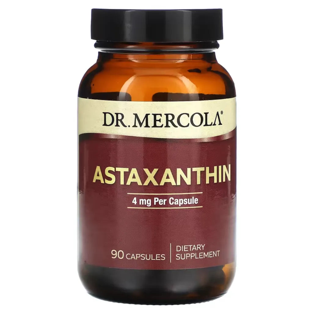 Dr. Mercola Astaxanthin 4 mg Per Capsule Dietary Supplement, 90 Capsulels