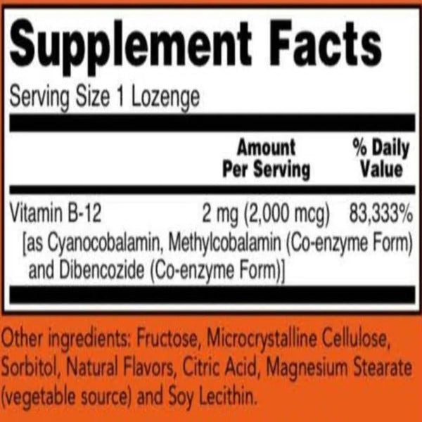 B-12 2000 mcg NOW