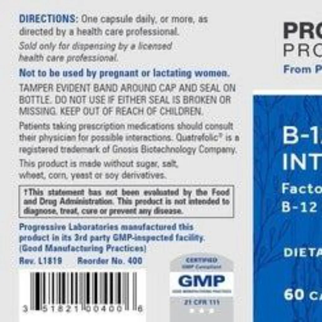 B-12 Intrinsic Factor Progressive Labs