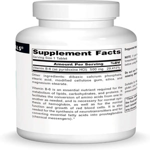 B-6 500 mg Source Naturals
