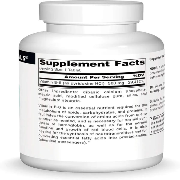B-6 500 mg Source Naturals