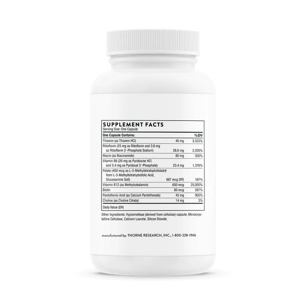 Thorne B-Complex #12 60 caps supplement facts