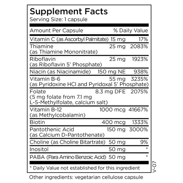 B-Complex + 5 mg L-Methylfolate by MethylPro