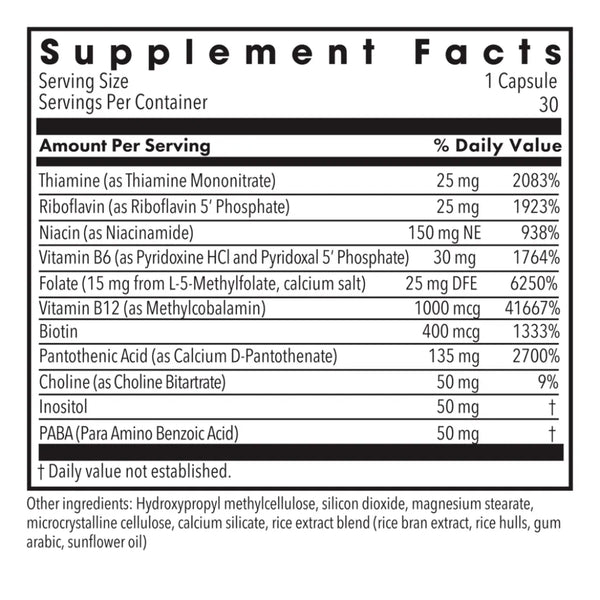 B-Complex + 15 mg L-Methylfolate by MethylPro