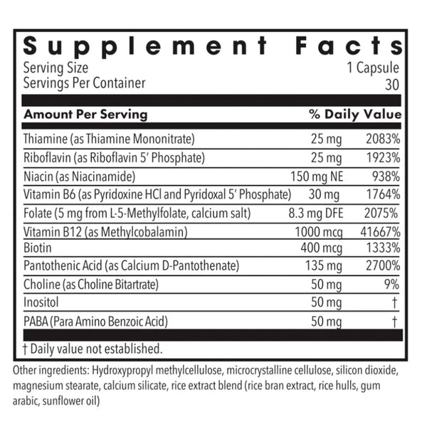 B-Complex + 5 mg L-Methylfolate by MethylPro