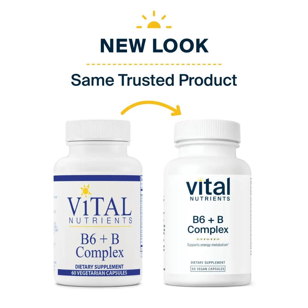 Benefits of B6 + B-Complex - 60 Vegetarian Capsules | Maintains Healthy Protein, Fat, and Carbohydrate Metabolism