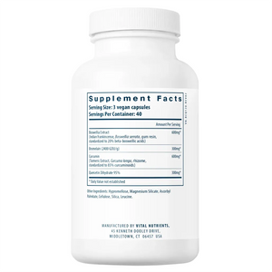 Ingredients of BCQ Dietary Supplement - Boswellia serrata Gum Extract, Bromelain, Quercetin dihydrate