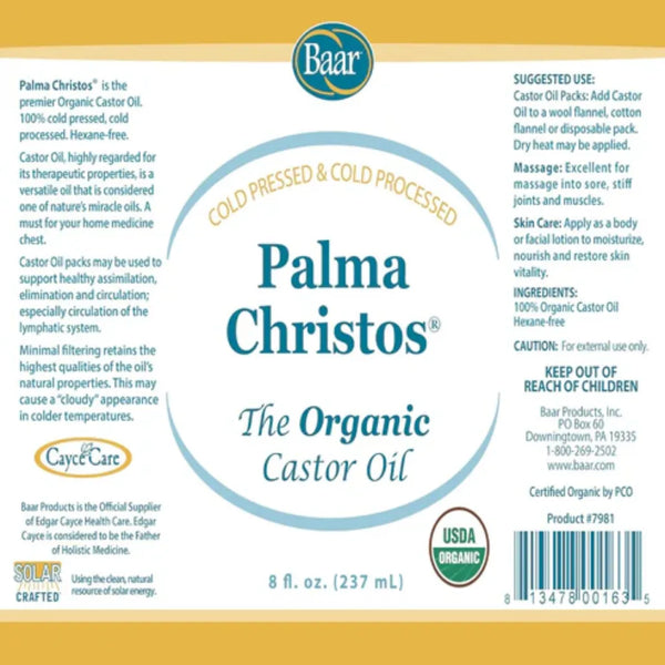 Palma Christos Organic Castor Oil by Baar Products