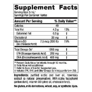 Ingredients Nordic Naturals Baby's DHA - Supports Healthy Brain, Eye and Nervous System Function