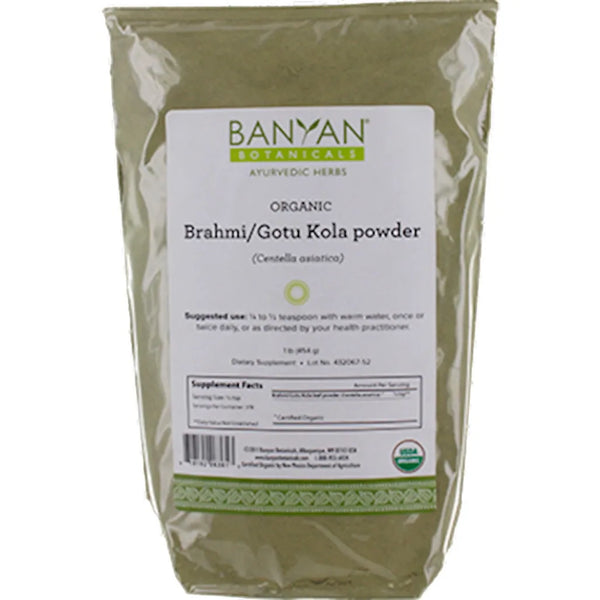 Brahmi/Gotu Kola Leaf Powder Organic 1 lb Banyan Botanicals