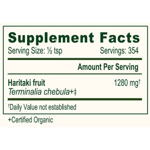 Haritaki Fruit Powder, Organic 1 lb Banyan Botanicals