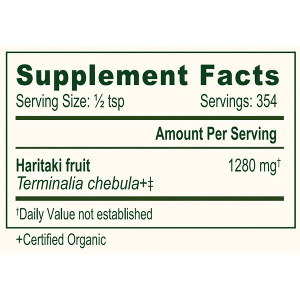 Haritaki Fruit Powder, Organic 1 lb Banyan Botanicals