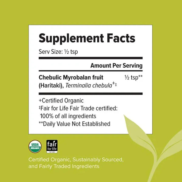 Haritaki Fruit Powder, Organic 1 lb Banyan Botanicals