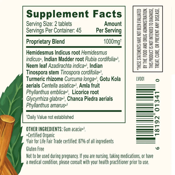 Banyan Botanicals Healthy Skin, Organic Supplement Ingredients - Hemidesmus Indicus Root