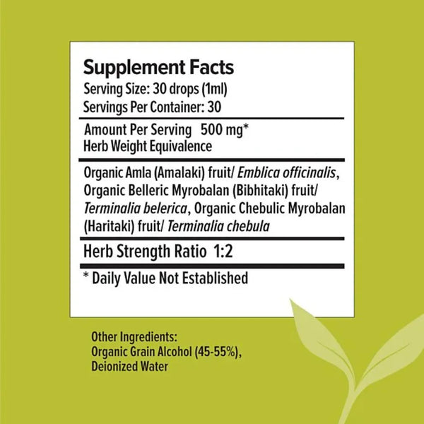 Triphala Liquid Extract, Organic 1 oz Banyan Botanicals