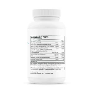 Thorne Basic B Complex 60 caps supplement facts