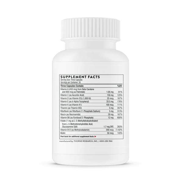 Thorne MediClear-SGS Vanilla Flavored 34.4 oz supplement facts