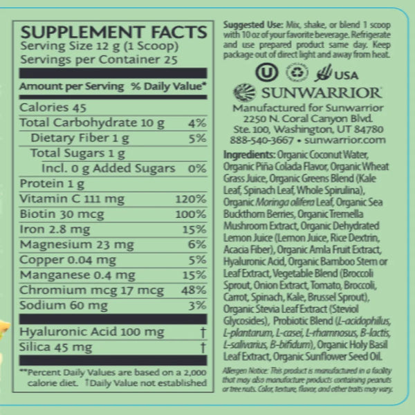 Beauty Gr Collagen Boost Pina Co Sunwarrior