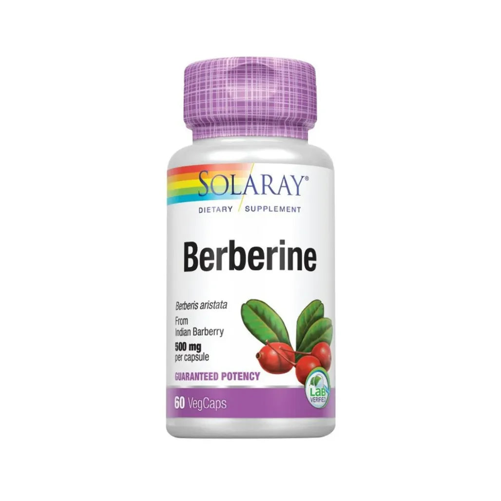 Solaray Berberine 500 mg Dietary Supplement - 60 Veg Capsules