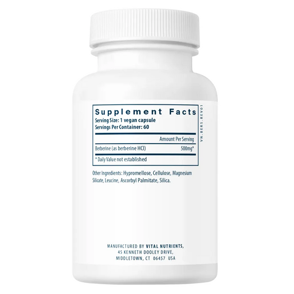 Ingredients of Berberine 500 mg Dietary Supplement - Berberine HCL 500mg